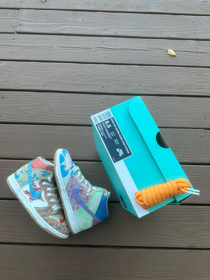 Size 8.5 - Thomas Campbell x Nike SB Dunk High What The