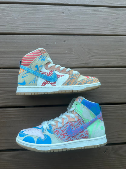Size 8.5 - Thomas Campbell x Nike SB Dunk High What The
