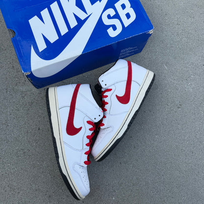 Size 10.5 - Nike Dunk Mid Pro SB White & Red