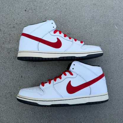 Size 10.5 - Nike Dunk Mid Pro SB White & Red