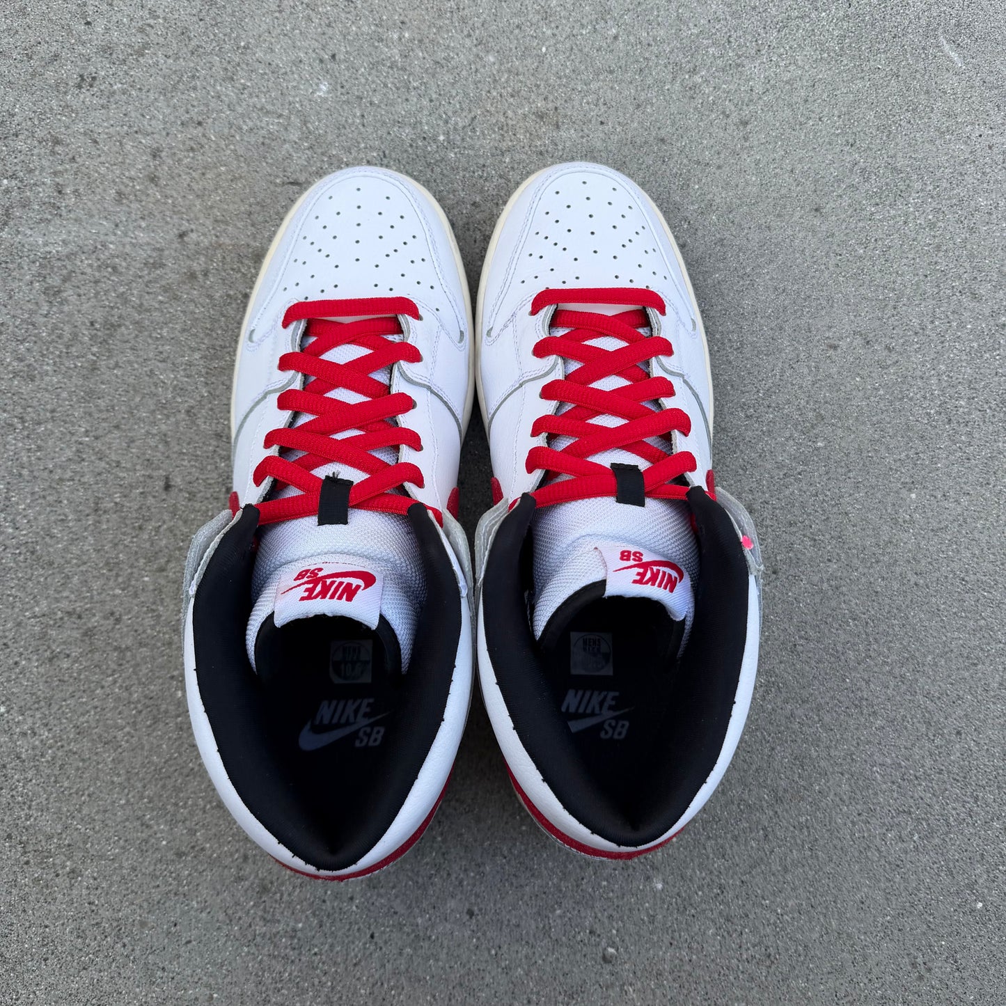 Size 10.5 - Nike Dunk Mid Pro SB White & Red
