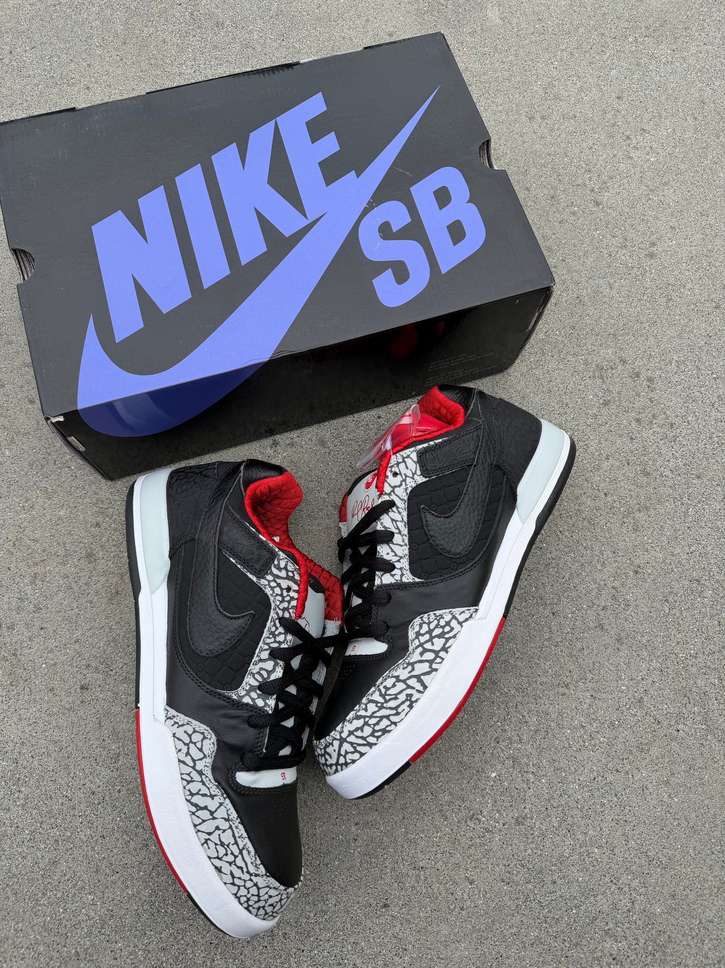 Size 10 - Nike Paul Rodriguez 2 Zoom Air Black Cement