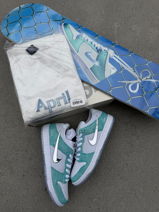 Size 10 - April Skateboards x Nike SB Dunk Low Pro Turbo Green