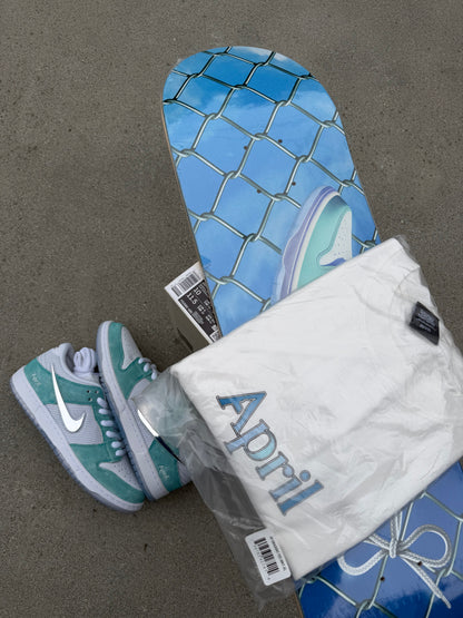 Size 10 - April Skateboards x Nike SB Dunk Low Pro Turbo Green