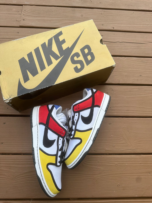 Size 10 - Nike Dunk Low Pro SB Piet Mondrian