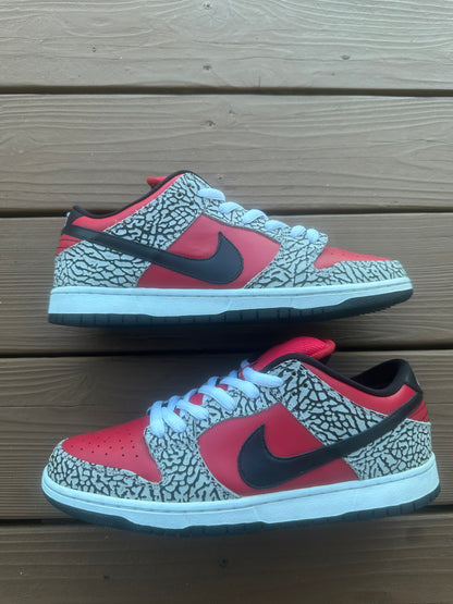 Size 11 - Supreme x Nike SB Dunk Low Premium Red Cement