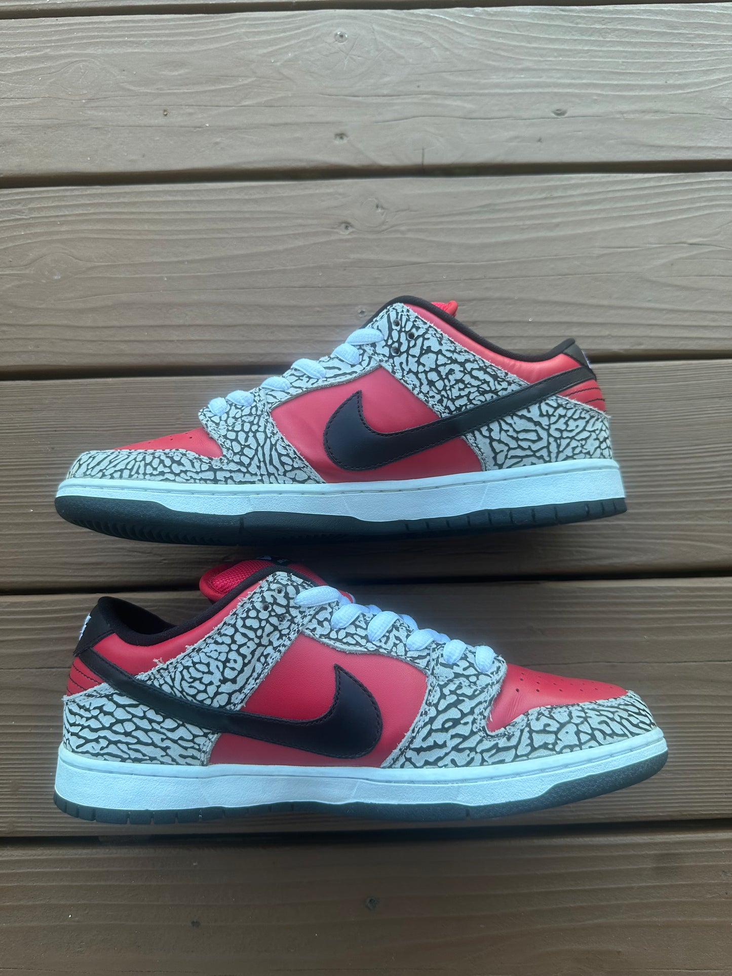 Size 11 - Supreme x Nike SB Dunk Low Premium Red Cement