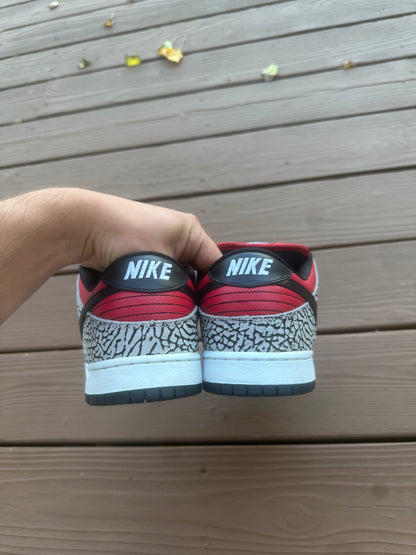 Size 11 - Supreme x Nike SB Dunk Low Premium Red Cement