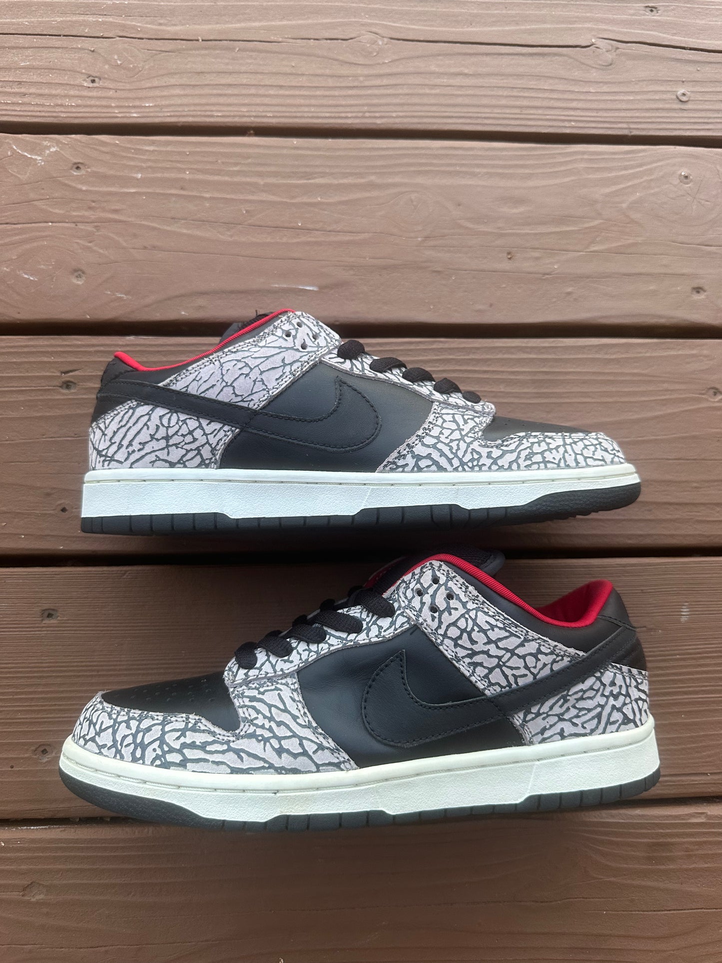 Size 9.5 - Supreme x Nike SB Dunk Low Pro Black Cement