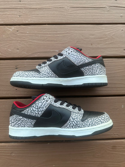 Size 9.5 - Supreme x Nike SB Dunk Low Pro Black Cement