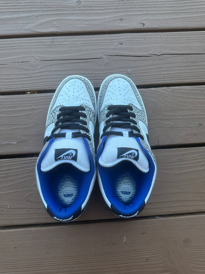 Size 9.5 - Supreme x Nike SB Dunk Low Pro White Cement