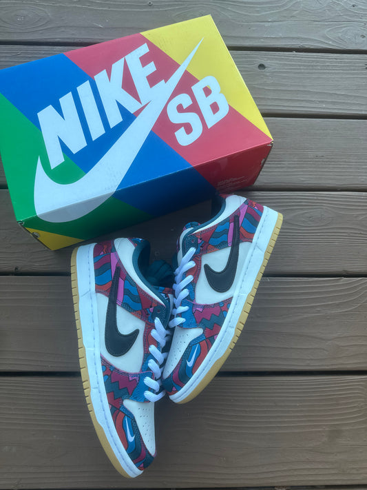 Size 9.5 - Parra x Nike SB Dunk Low Pro Abstract Art