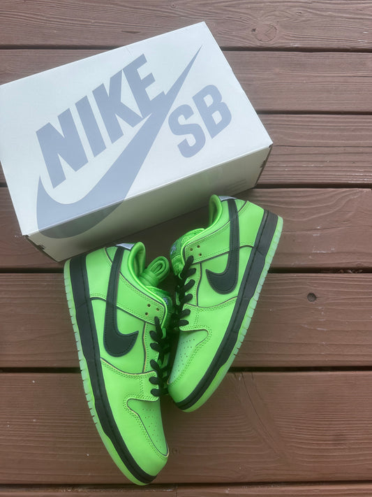 Size 9.5 - The Powerpuff Girls x Dunk Low Pro SB QS 'Buttercup'