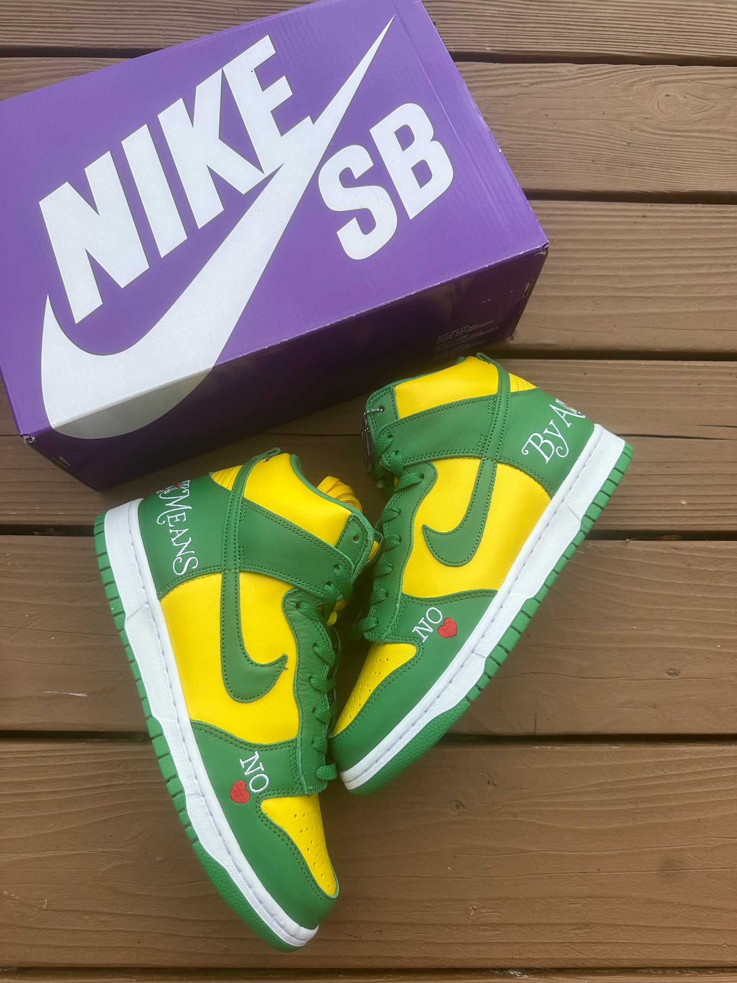 Size 9 - Supreme x Dunk High SB By Any Means - Brazil