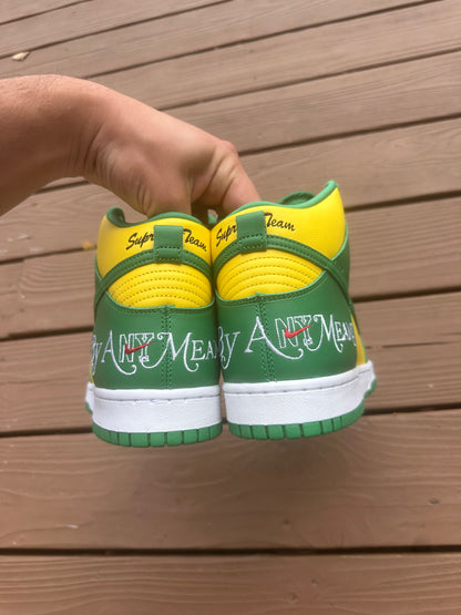 Size 9 - Supreme x Dunk High SB By Any Means - Brazil