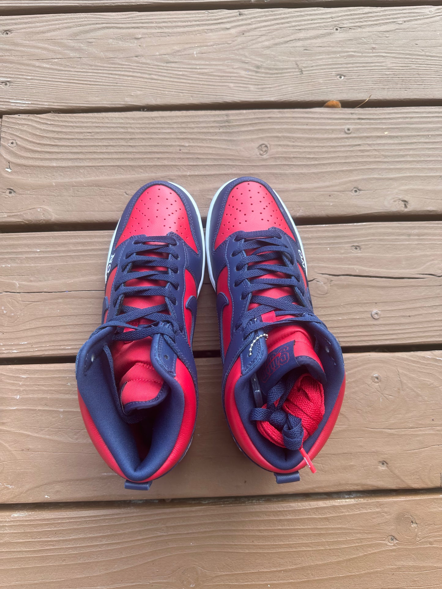Size 9 - Supreme x Dunk High SB By Any Means - Red Navy