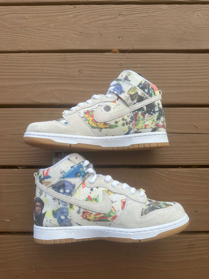 Size 9.5 - Supreme x Nike SB Dunk High Rammellzee