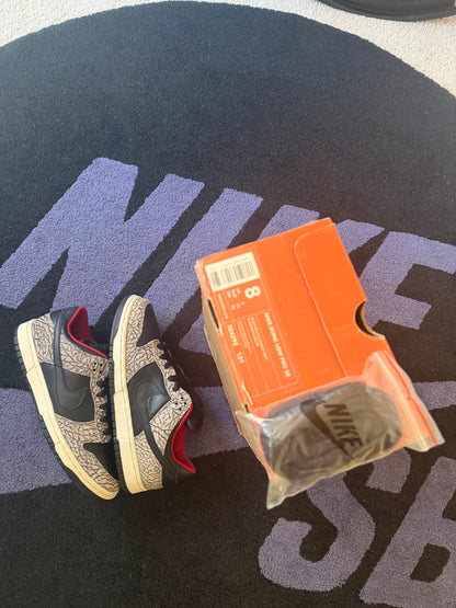 Size 8 - Supreme x Nike SB Dunk Low Pro Black Cement
