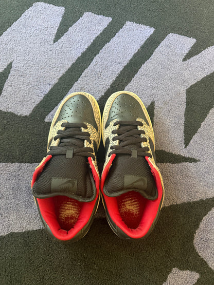 Size 8 - Supreme x Nike SB Dunk Low Pro Black Cement