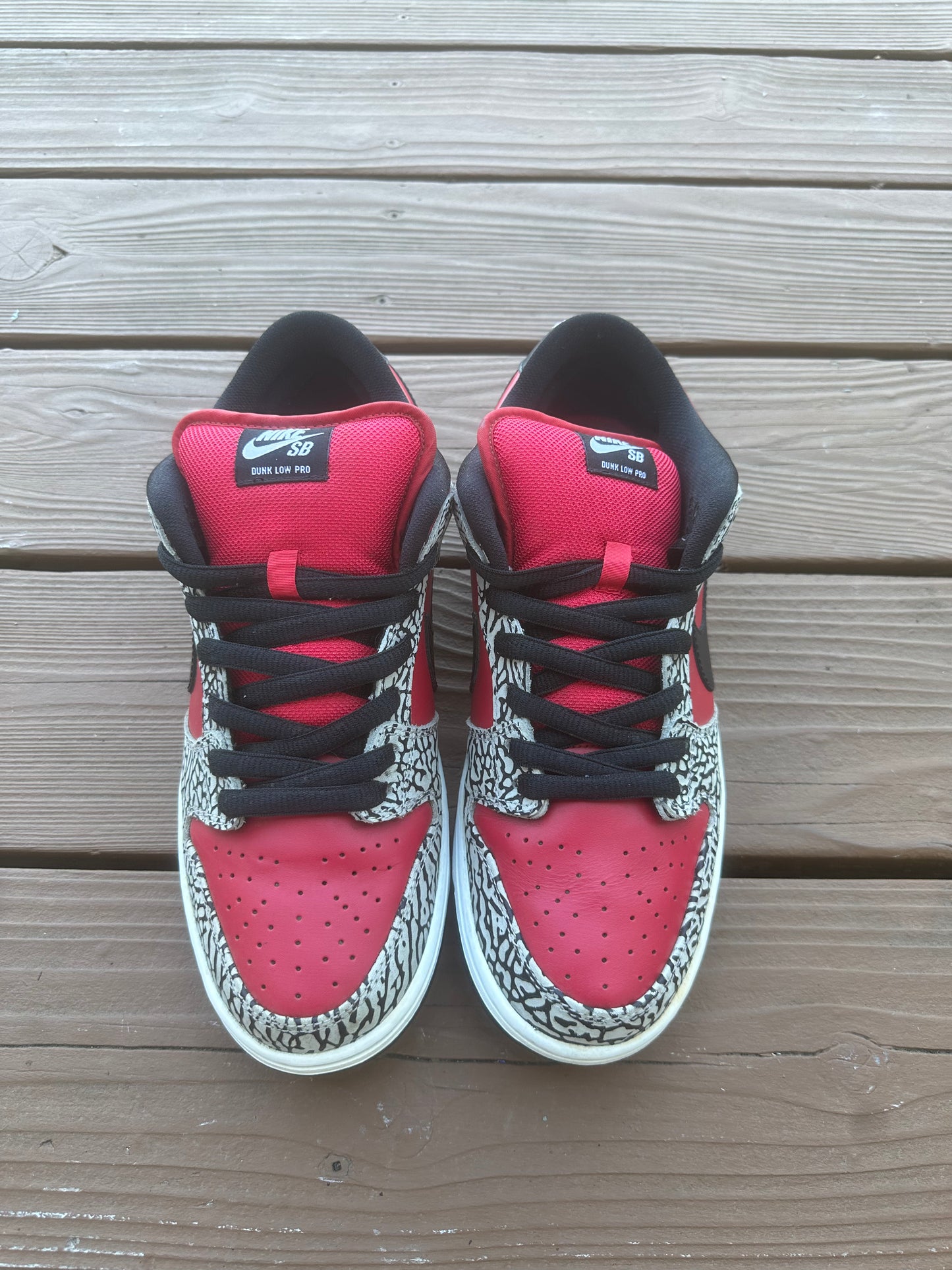 Size 10 - Supreme x Nike SB Dunk Low Premium Red Cement