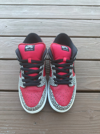 Size 10 - Supreme x Nike SB Dunk Low Premium Red Cement