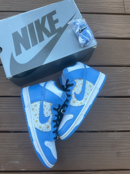 Size 10.5 - Supreme x Dunk High Pro SB Blue Stars