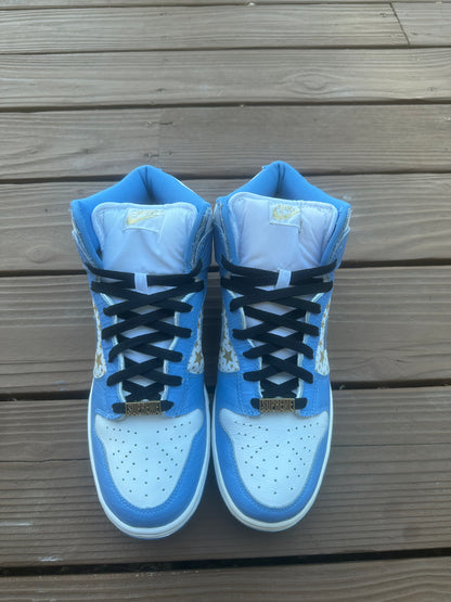 Size 10.5 - Supreme x Dunk High Pro SB Blue Stars