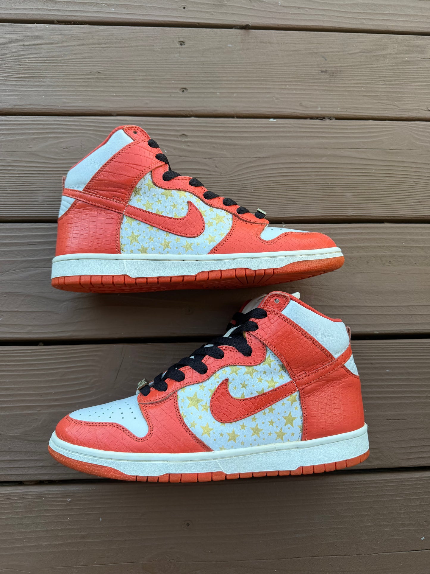 Size 10.5 - Supreme x Dunk High Pro SB Orange Stars