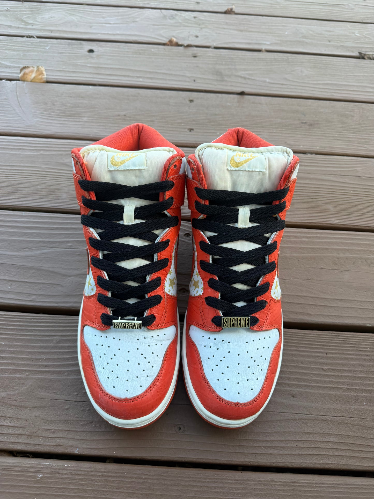 Size 10.5 - Supreme x Dunk High Pro SB Orange Stars