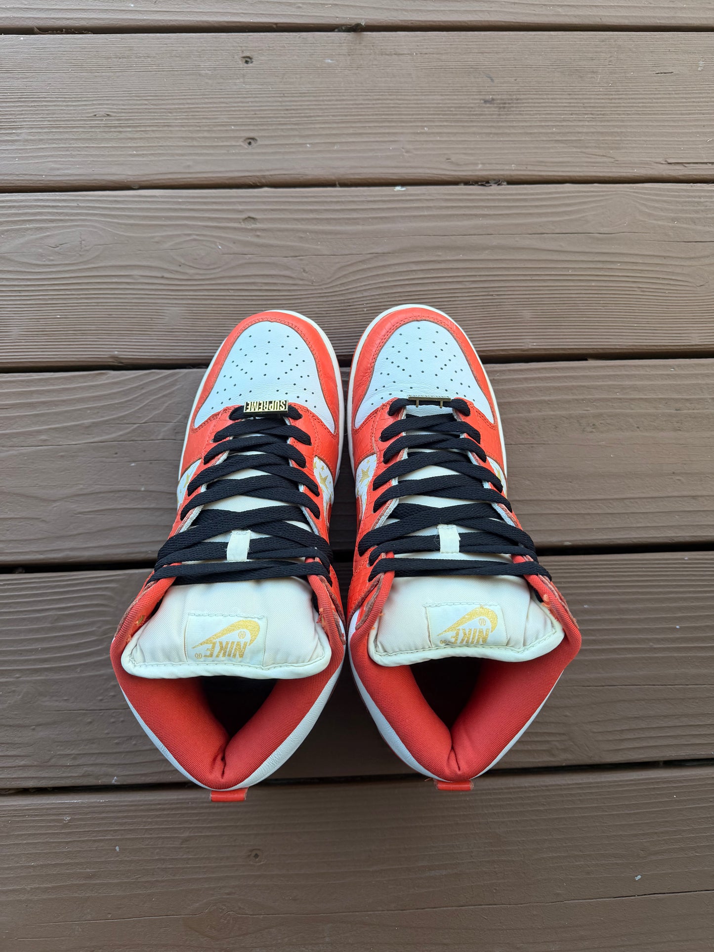 Size 10.5 - Supreme x Dunk High Pro SB Orange Stars