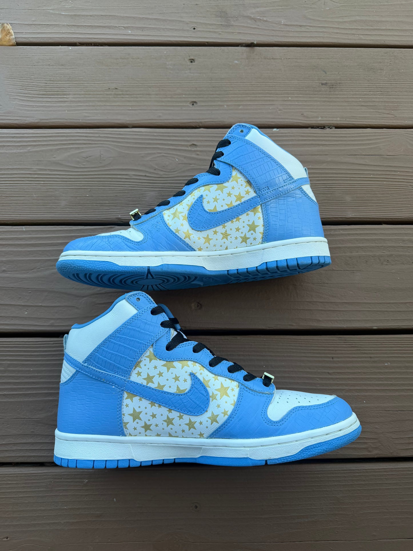 Size 10.5 - Supreme x Dunk High Pro SB Blue Stars