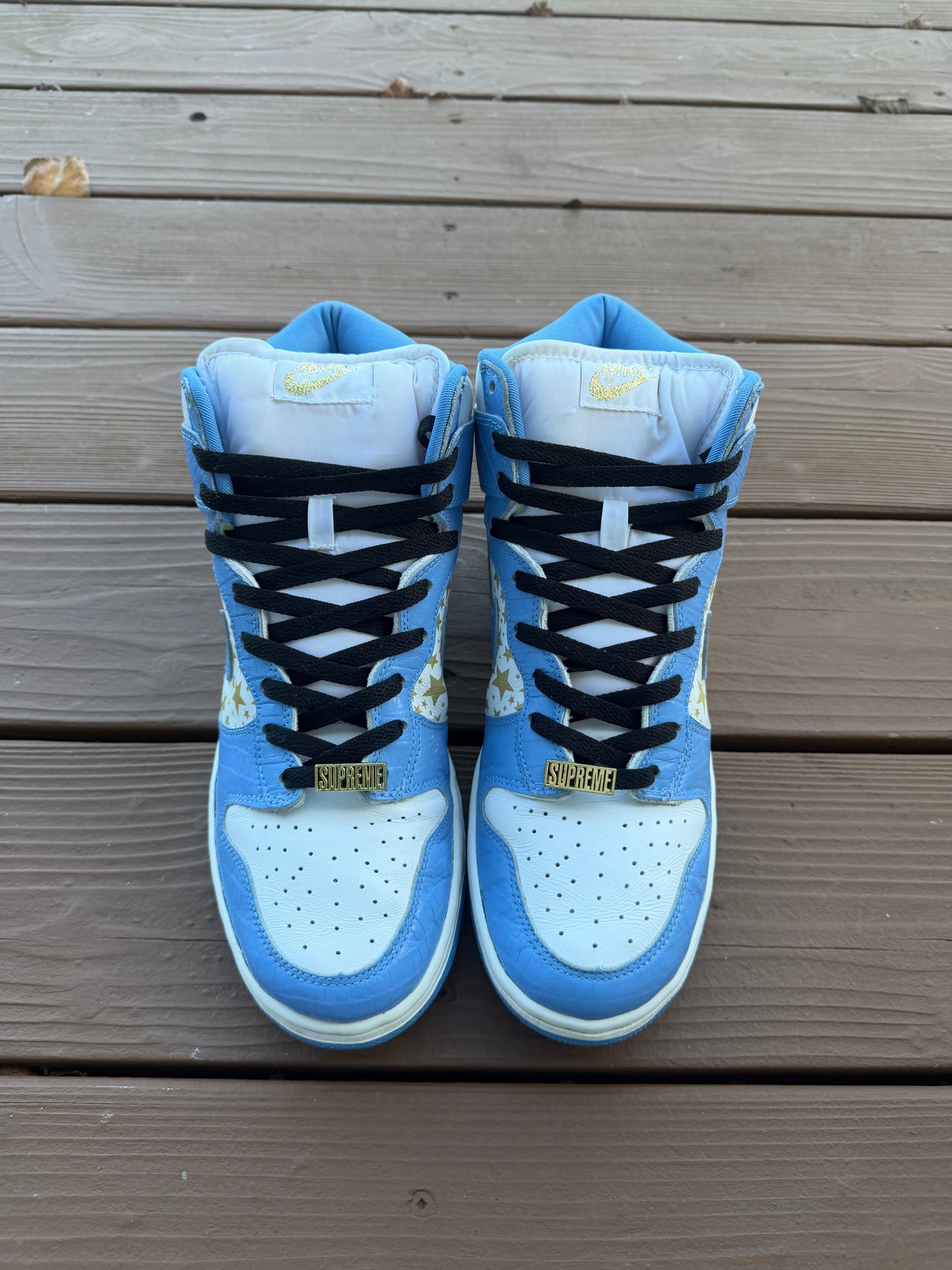 Size 10.5 - Supreme x Dunk High Pro SB Blue Stars