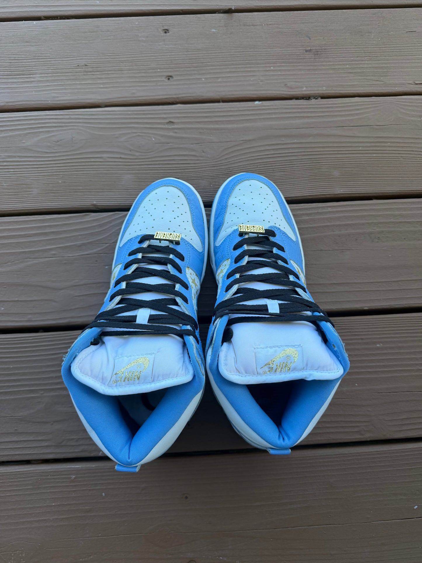 Size 10.5 - Supreme x Dunk High Pro SB Blue Stars