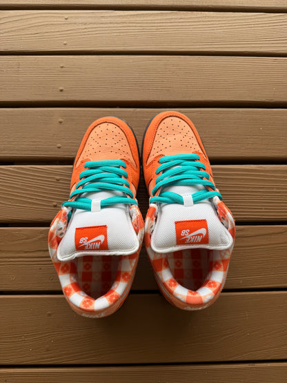 Size 7 - Concepts x Nike SB Dunk Low QS Orange Lobster