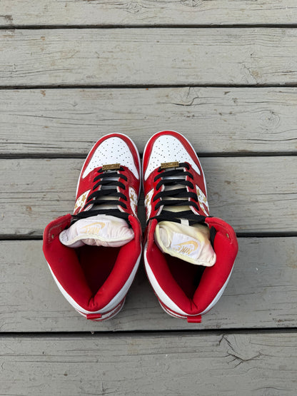 Size 10.5 - Supreme x Dunk High Pro SB Red Stars