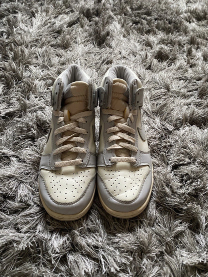 Size 4.5 - 2008 Nike Dunk High QK Vintage Sail