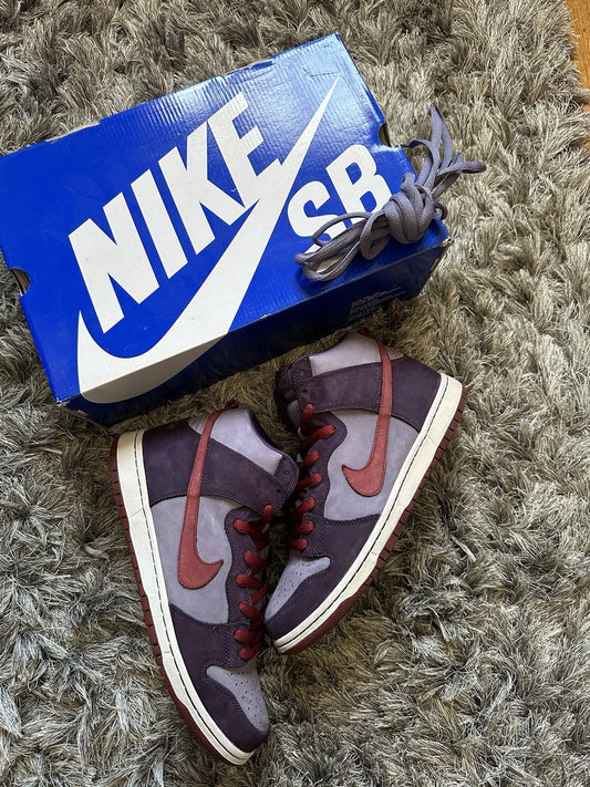 Size 10 - Nike Dunk High Pro SB Plum